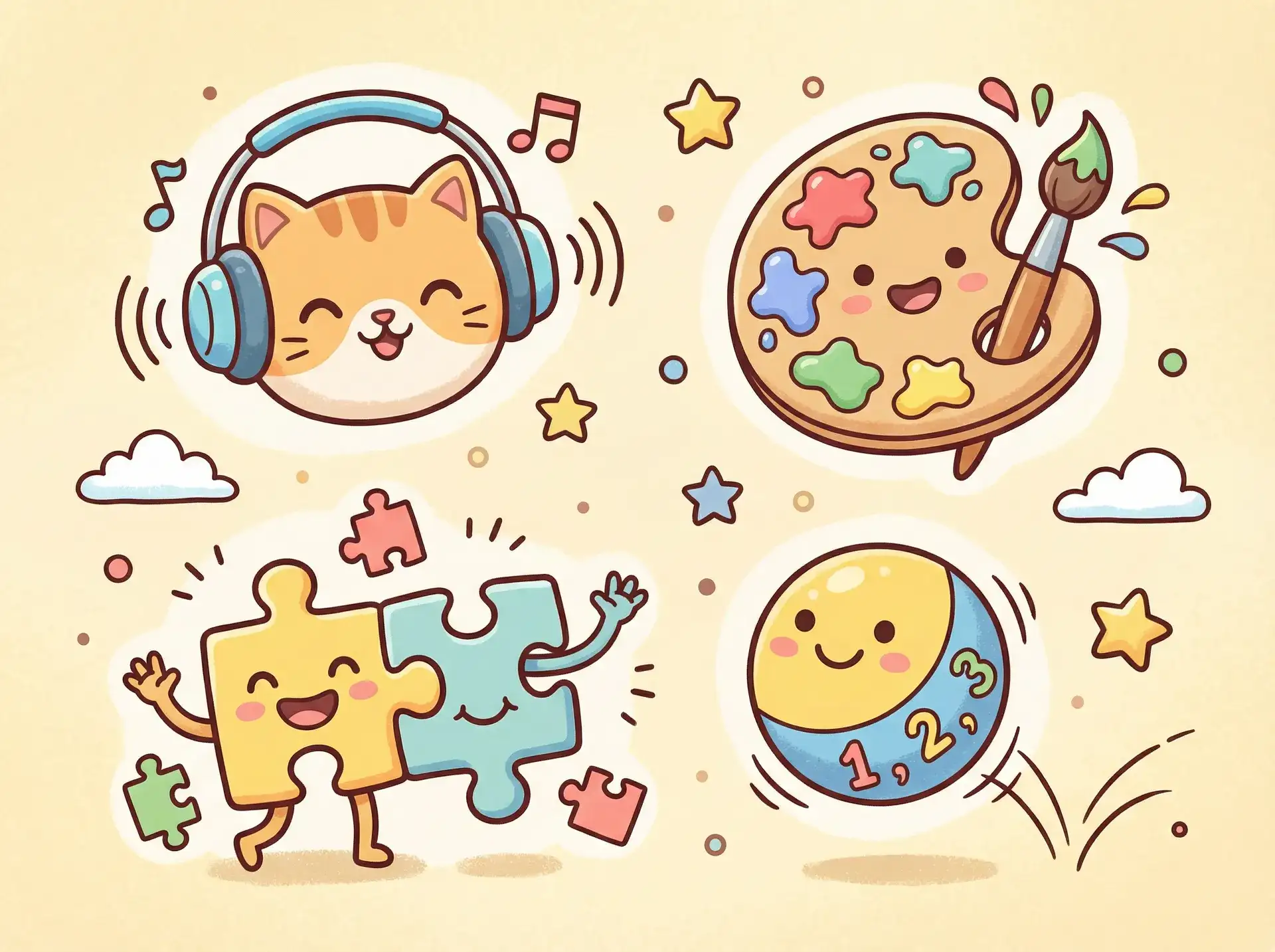 小朋友的手工作品 - 无颜之月好 益智创作